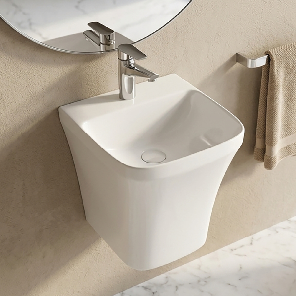 Skoda Integrated Half Pedestal Basin