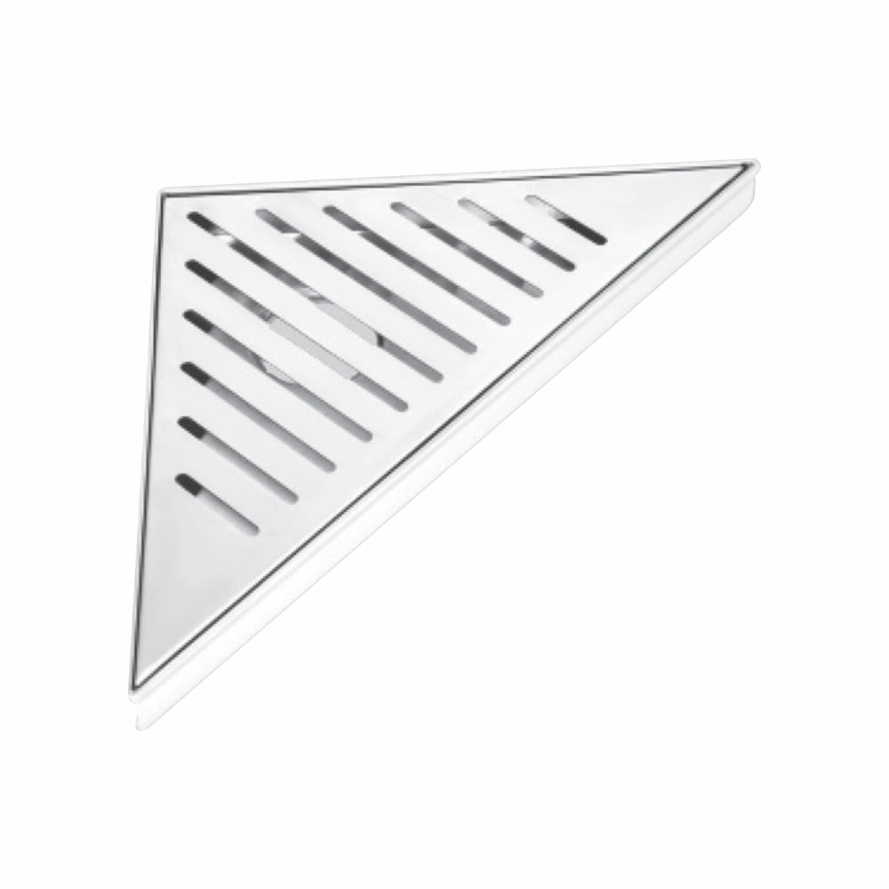TRIANGLE FLOOR DRAINER (SS 304) SATIN FINISH