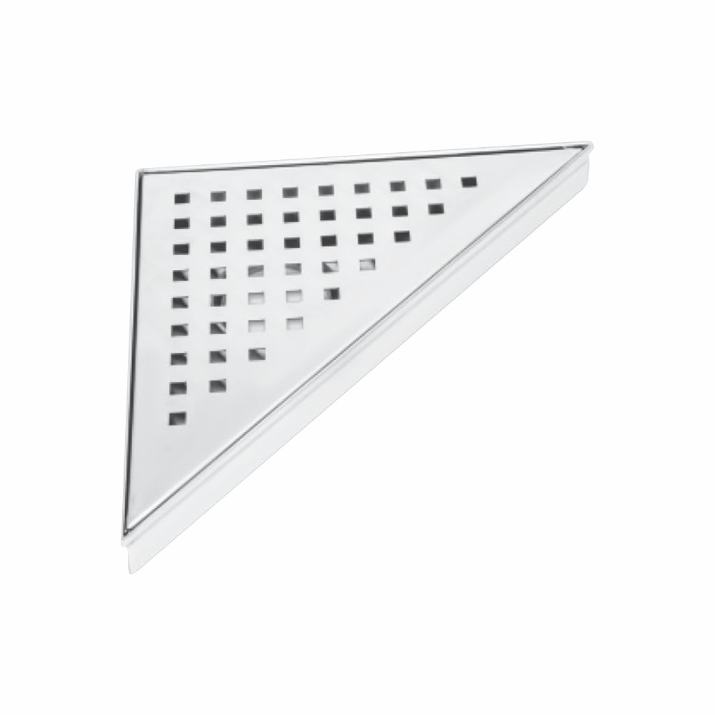 TRIANGLE FLOOR DRAINER (SS 304) SATIN FINISH