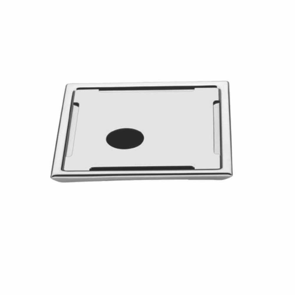 FLOOR TRAP (SS 202)WITH WASTE PIPE HOLE SATIN FINISH