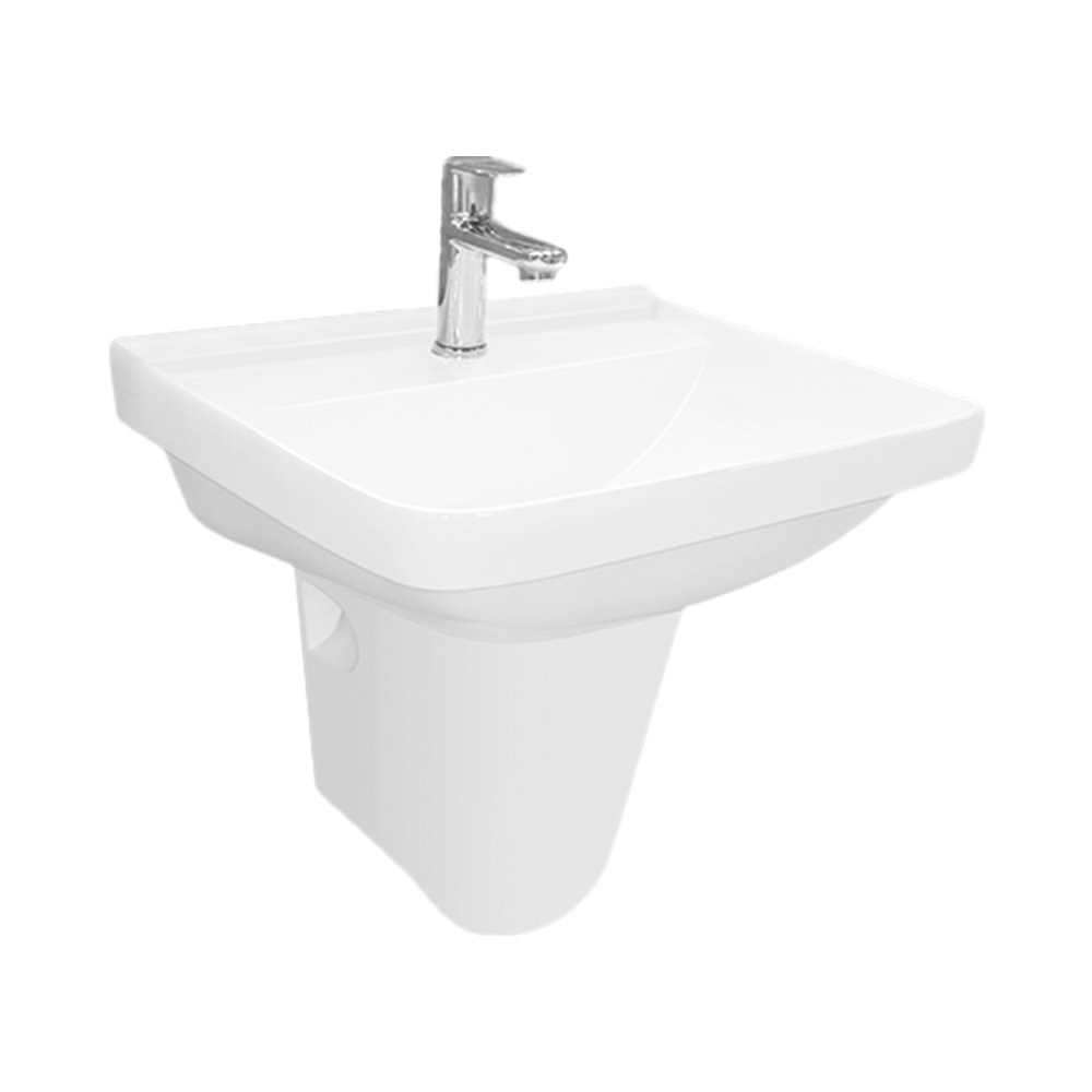 Basin with Half Pedestal