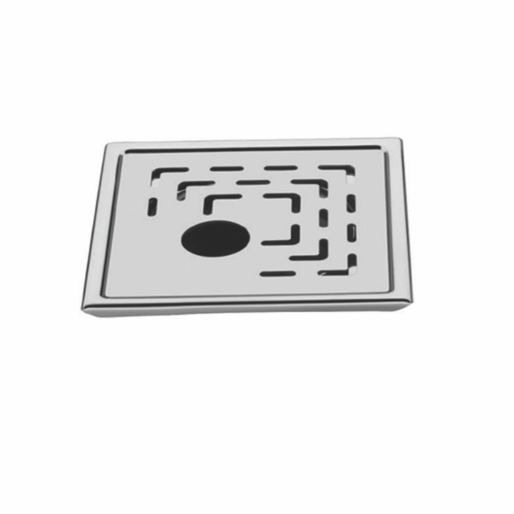 FLOOR TRAP (SS 202)WITH WASTE PIPE HOLE SATIN FINISH